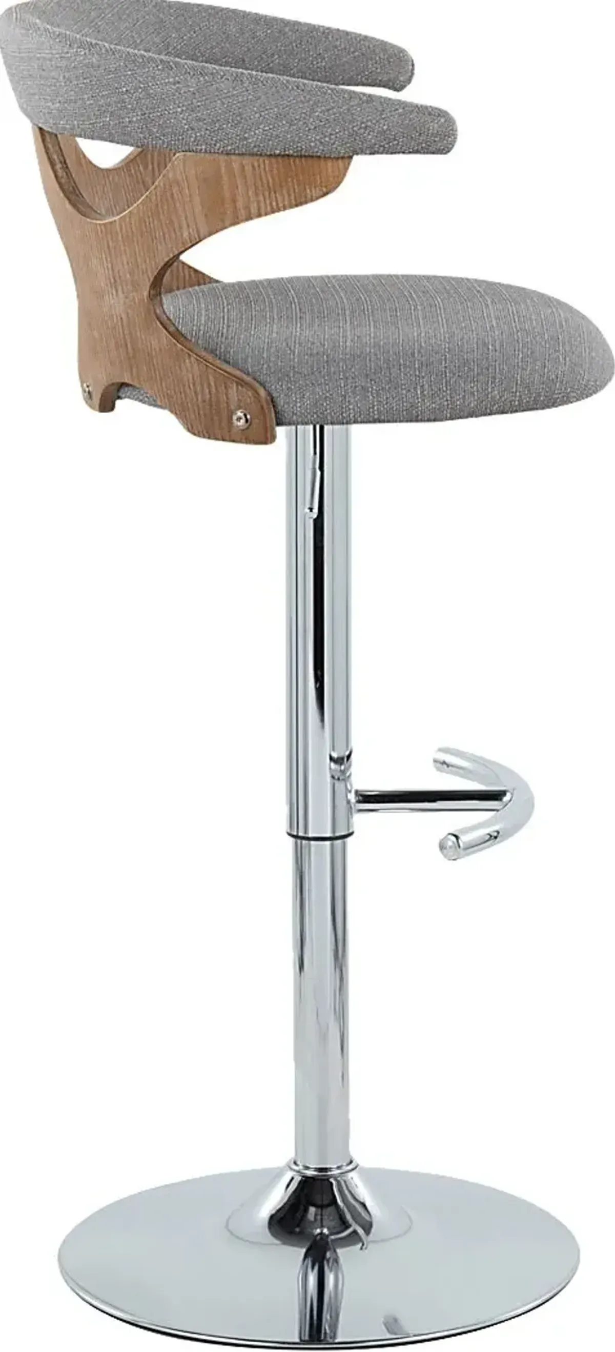 Wyndmoor IX Light Gray Adjustable Barstool, Set of 2