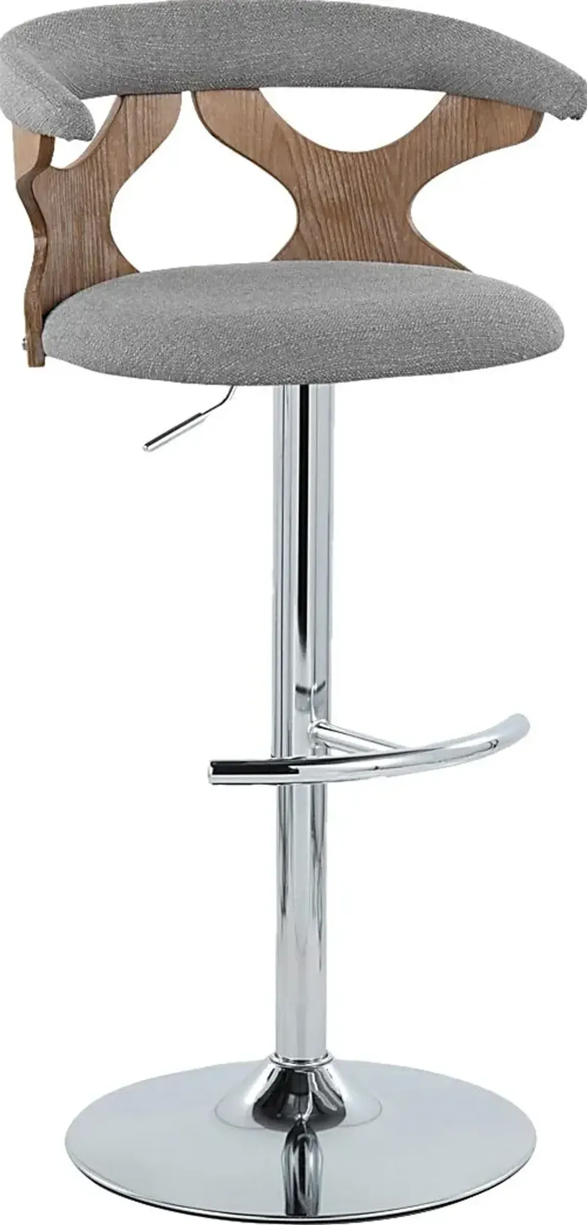 Wyndmoor IX Light Gray Adjustable Barstool, Set of 2