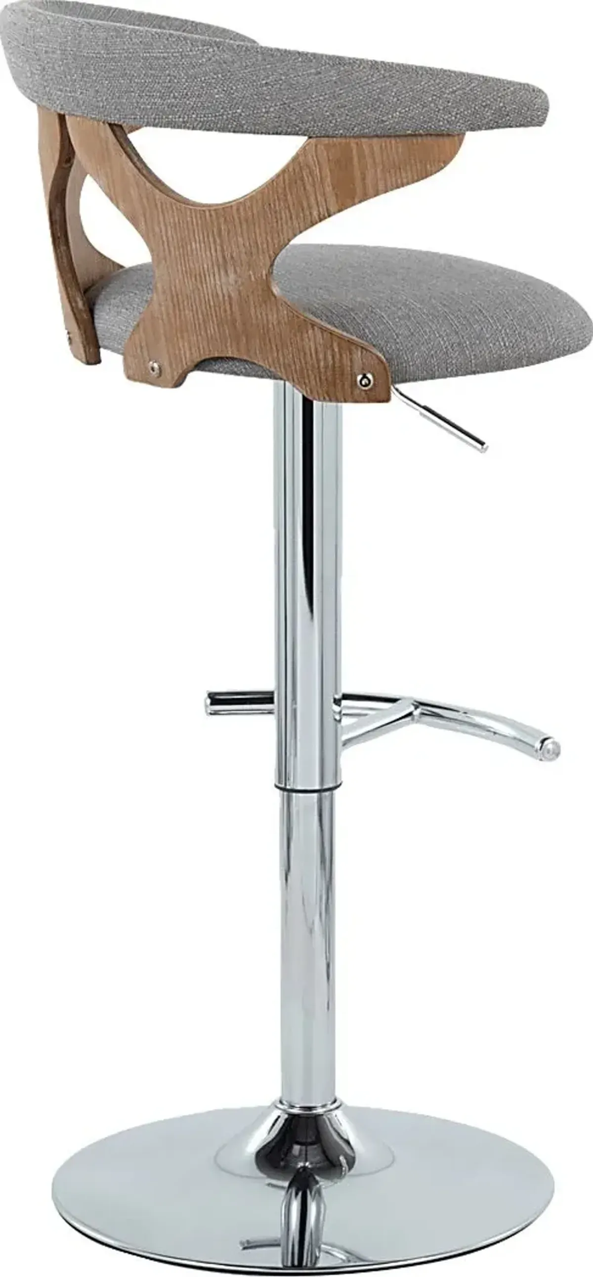 Wyndmoor IX Light Gray Adjustable Barstool, Set of 2