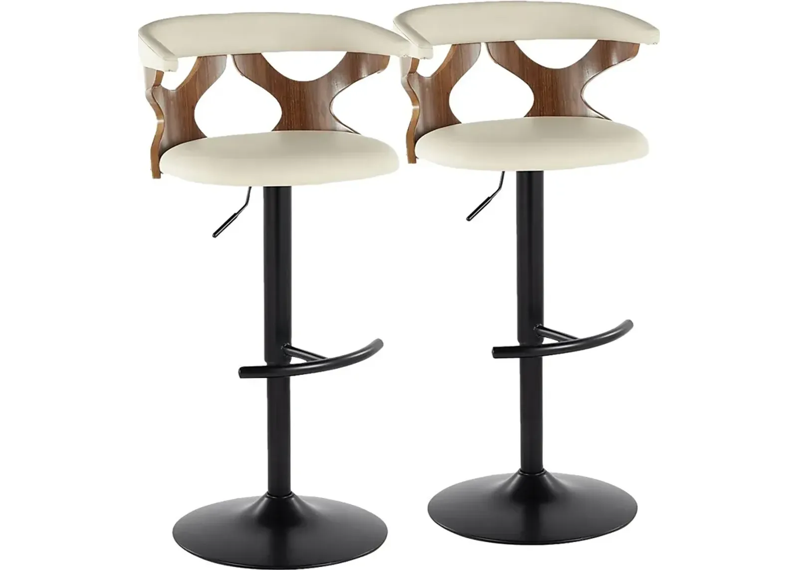 Wyndmoor XI Cream Adjustable Barstool, Set of 2