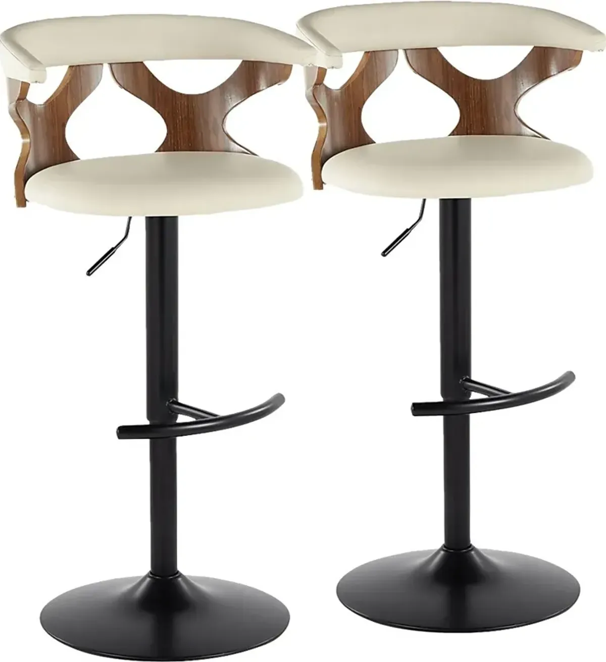 Wyndmoor XI Cream Adjustable Barstool, Set of 2