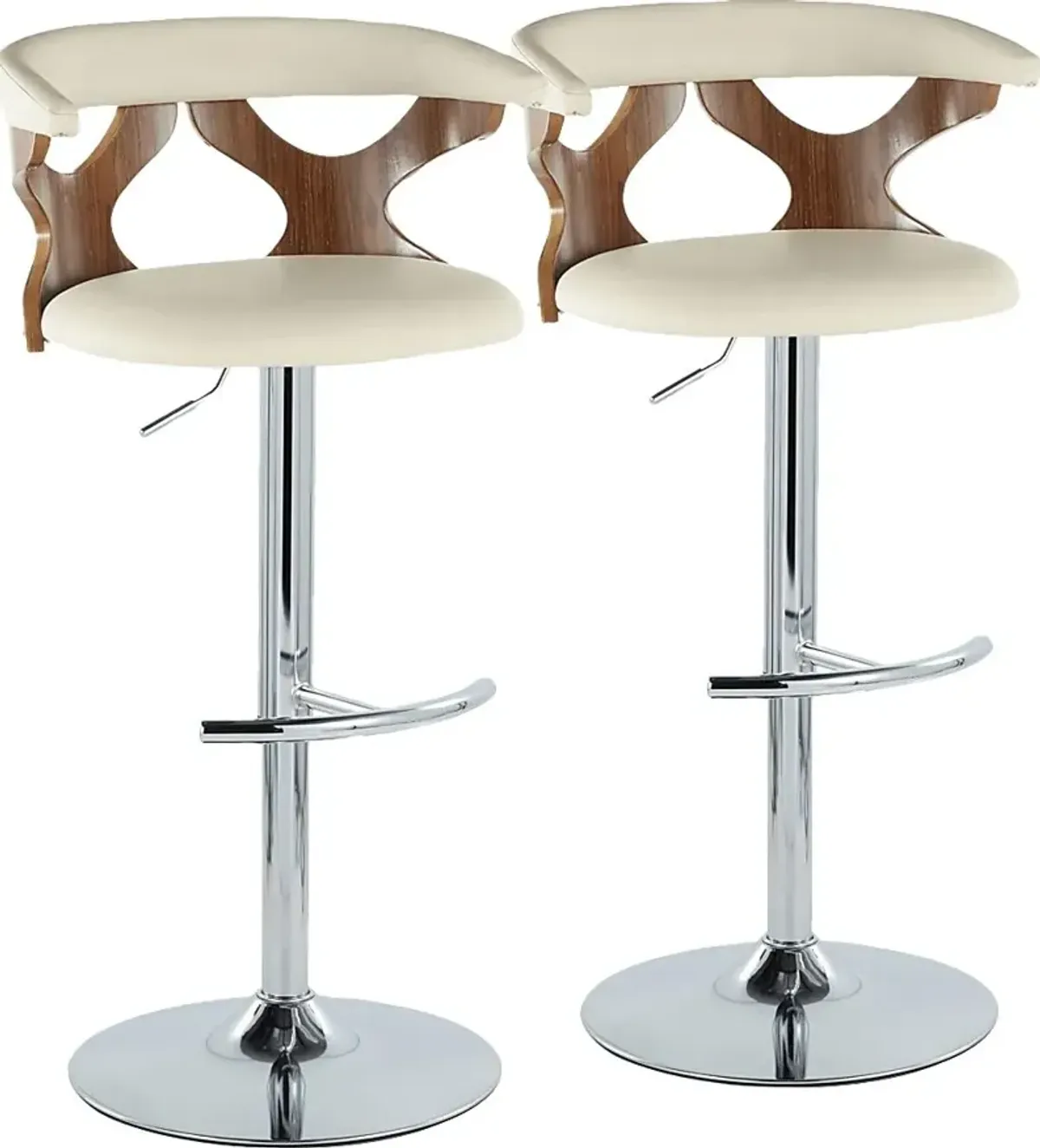 Wyndmoor XV Cream Adjustable Barstool, Set of 2