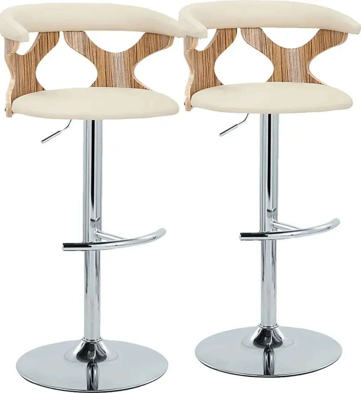 Wyndmoor XVI Cream Adjustable Barstool, Set of 2