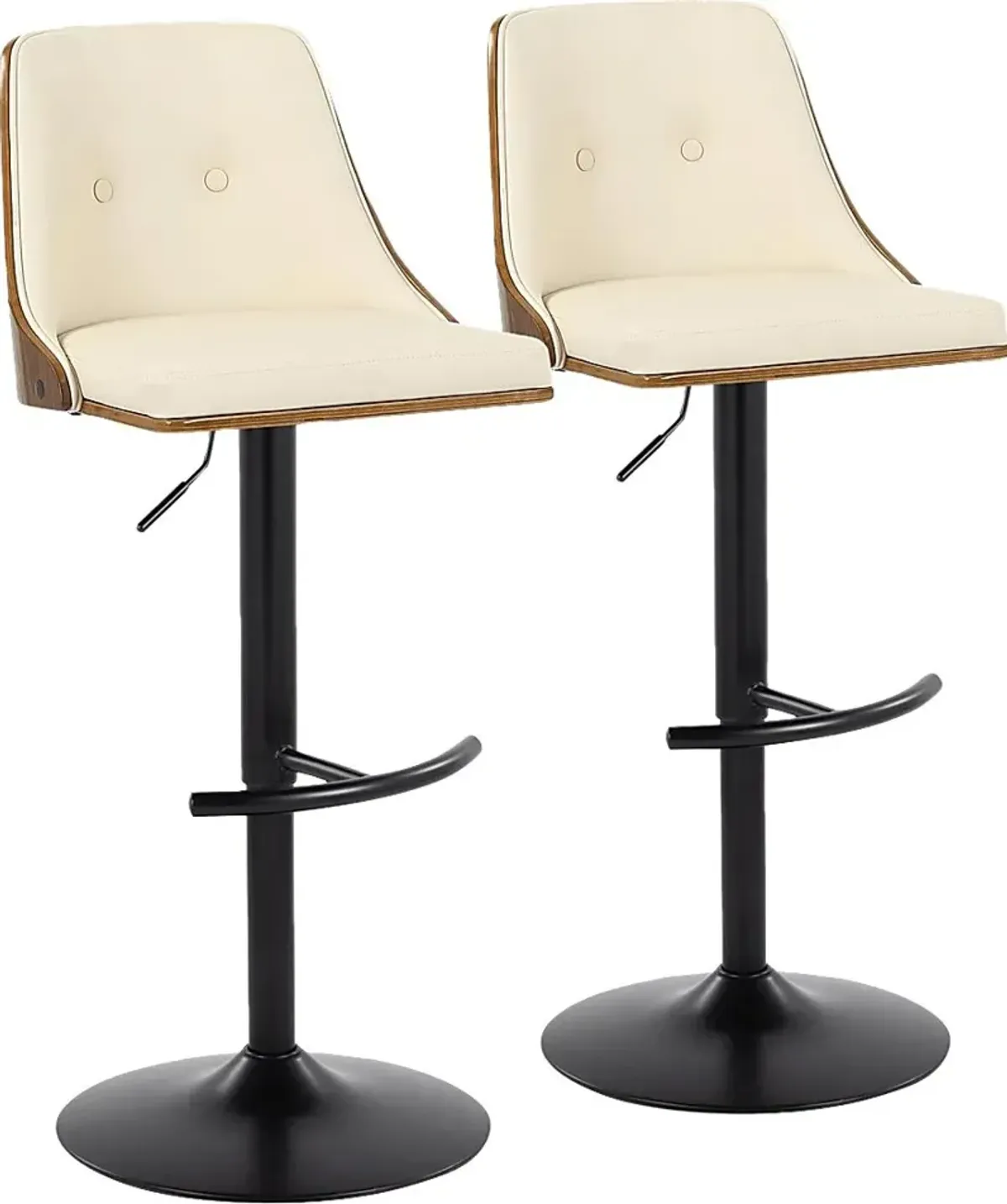 Wyndtop II Cream Adjustable Barstool, Set of 2