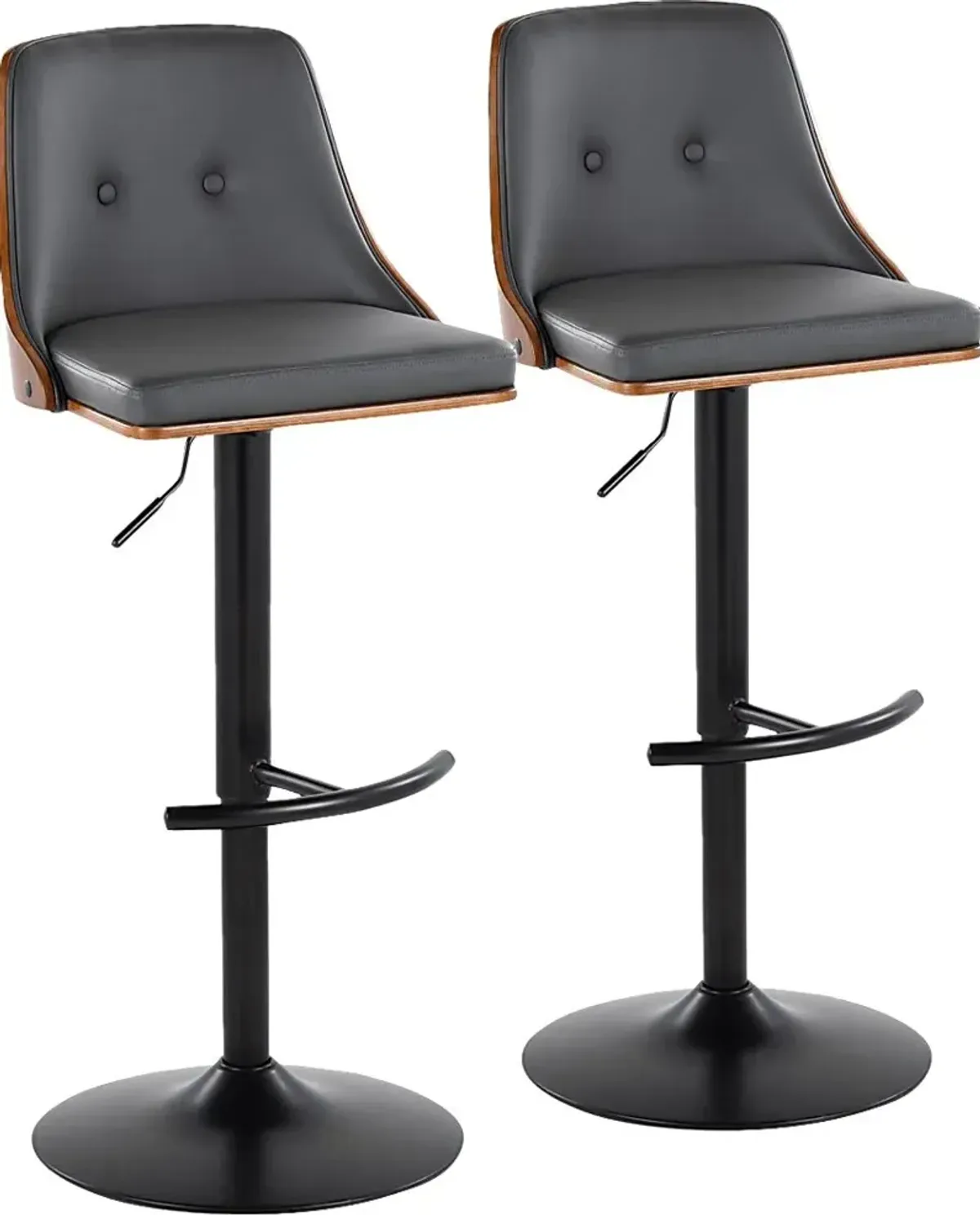 Wyndtop Gray Adjustable Barstool, Set of 2