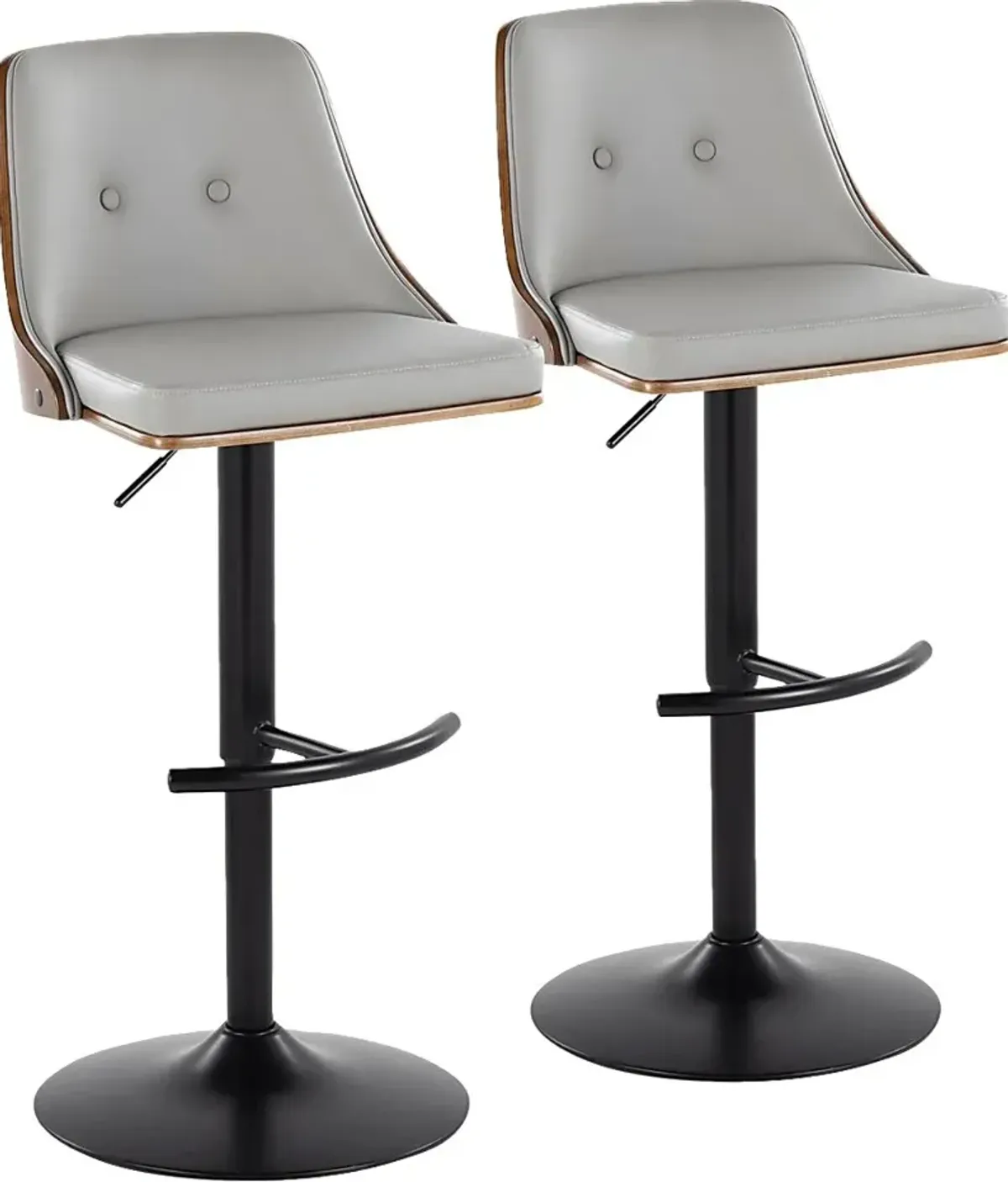 Wyndtop II Light Gray Adjustable Barstool, Set of 2