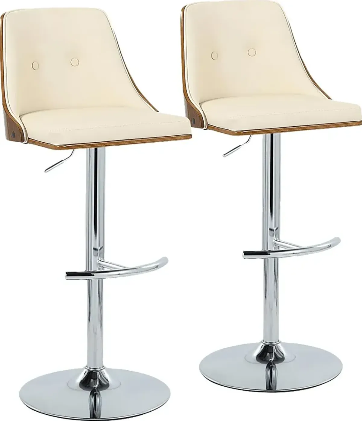 Wyndtop III Cream Adjustable Barstool, Set of 2