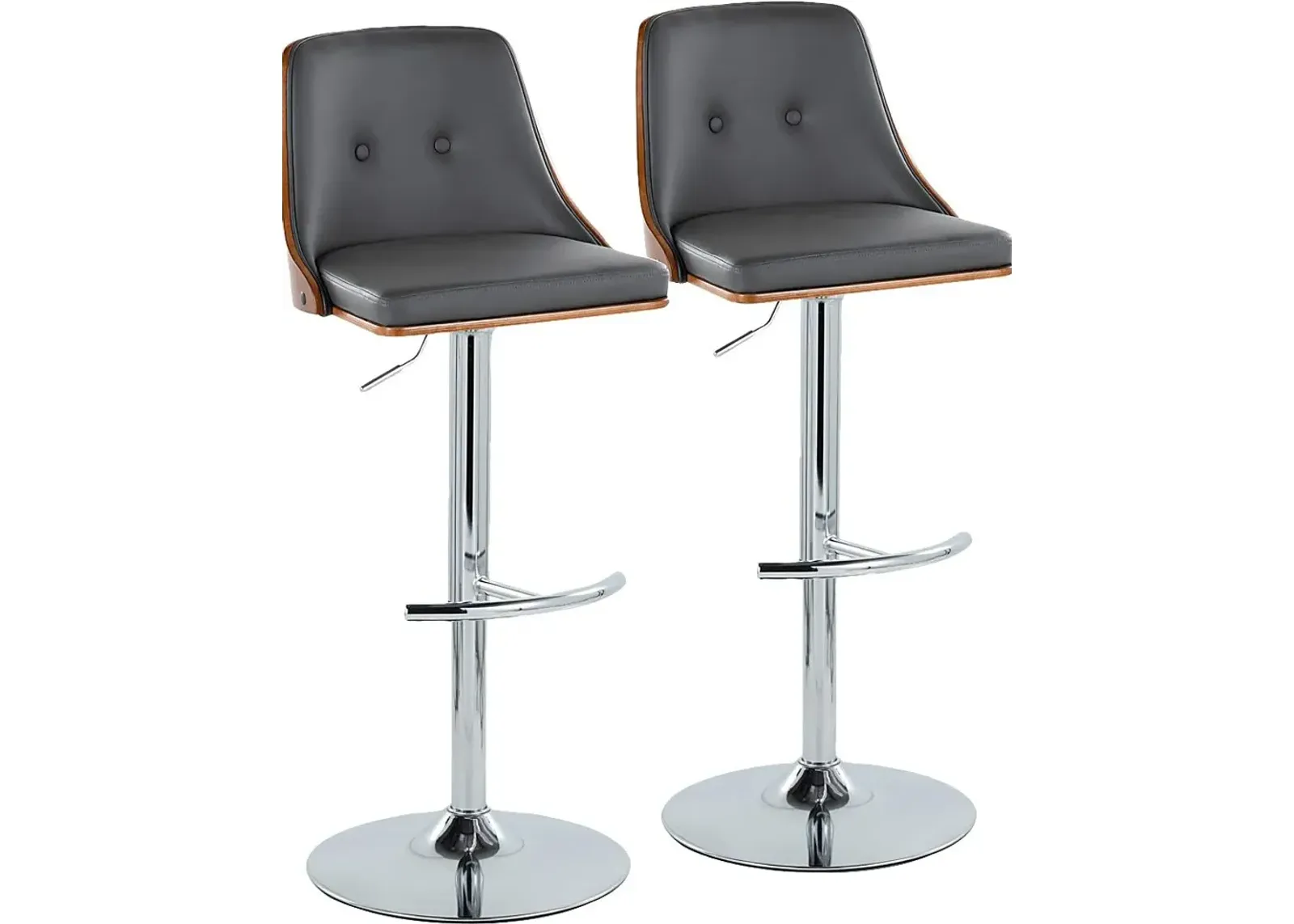 Wyndtop III Gray Adjustable Barstool, Set of 2