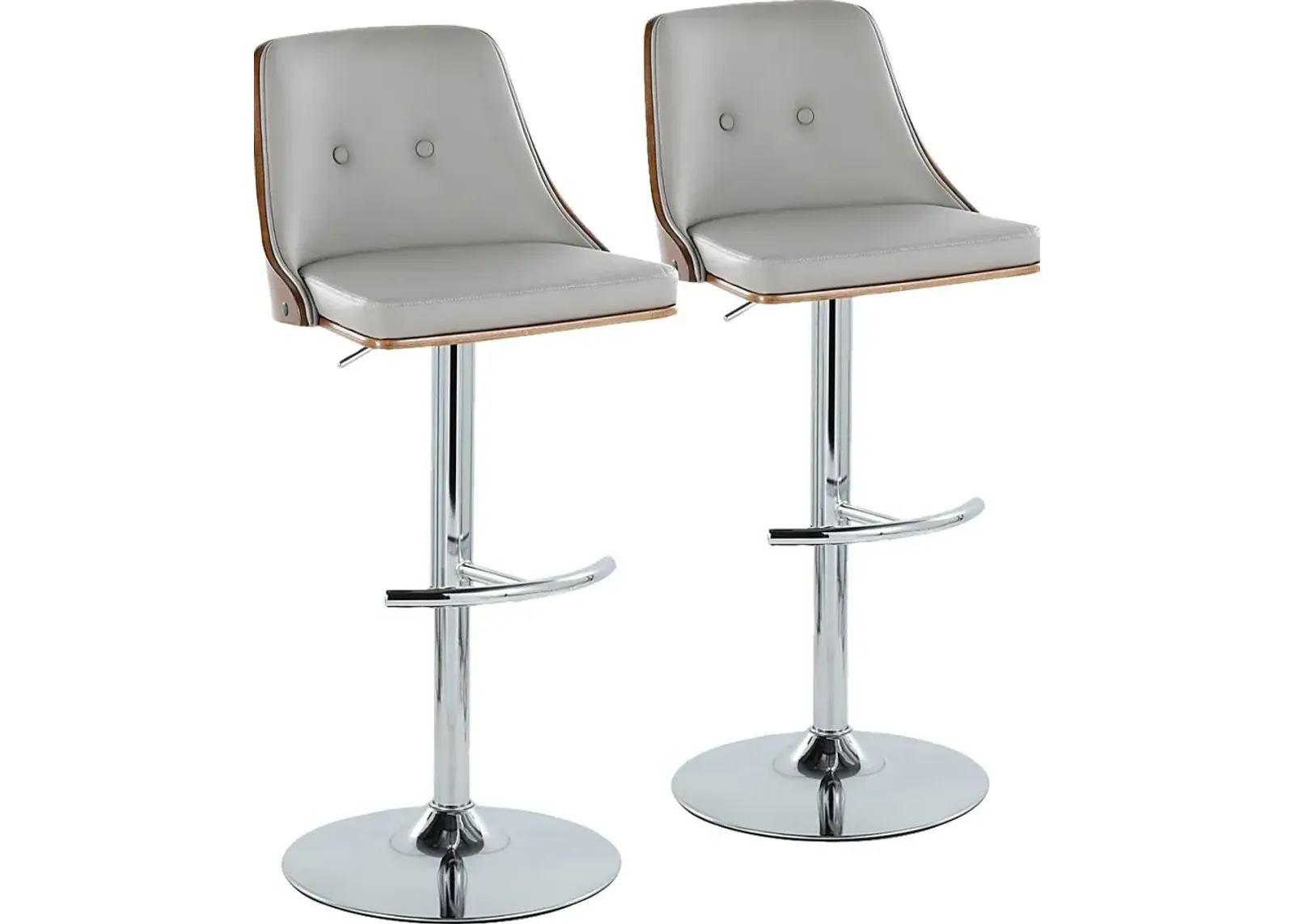 Wyndtop III Light Gray Adjustable Barstool, Set of 2