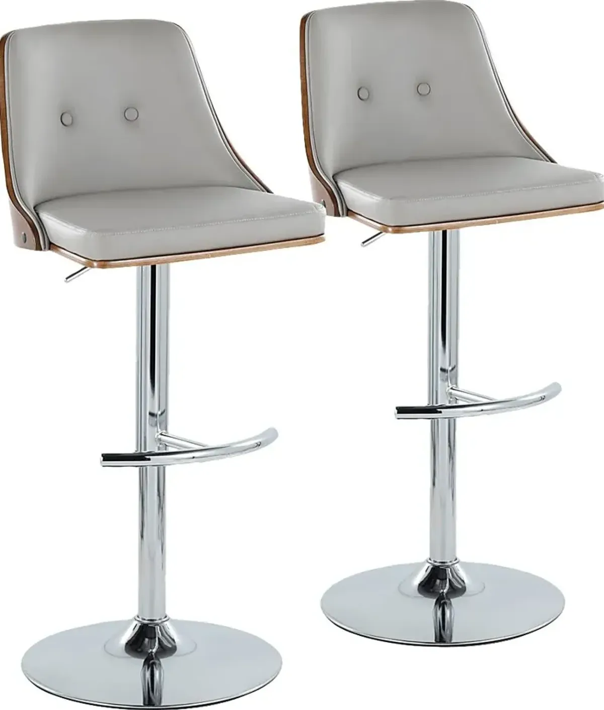 Wyndtop III Light Gray Adjustable Barstool, Set of 2