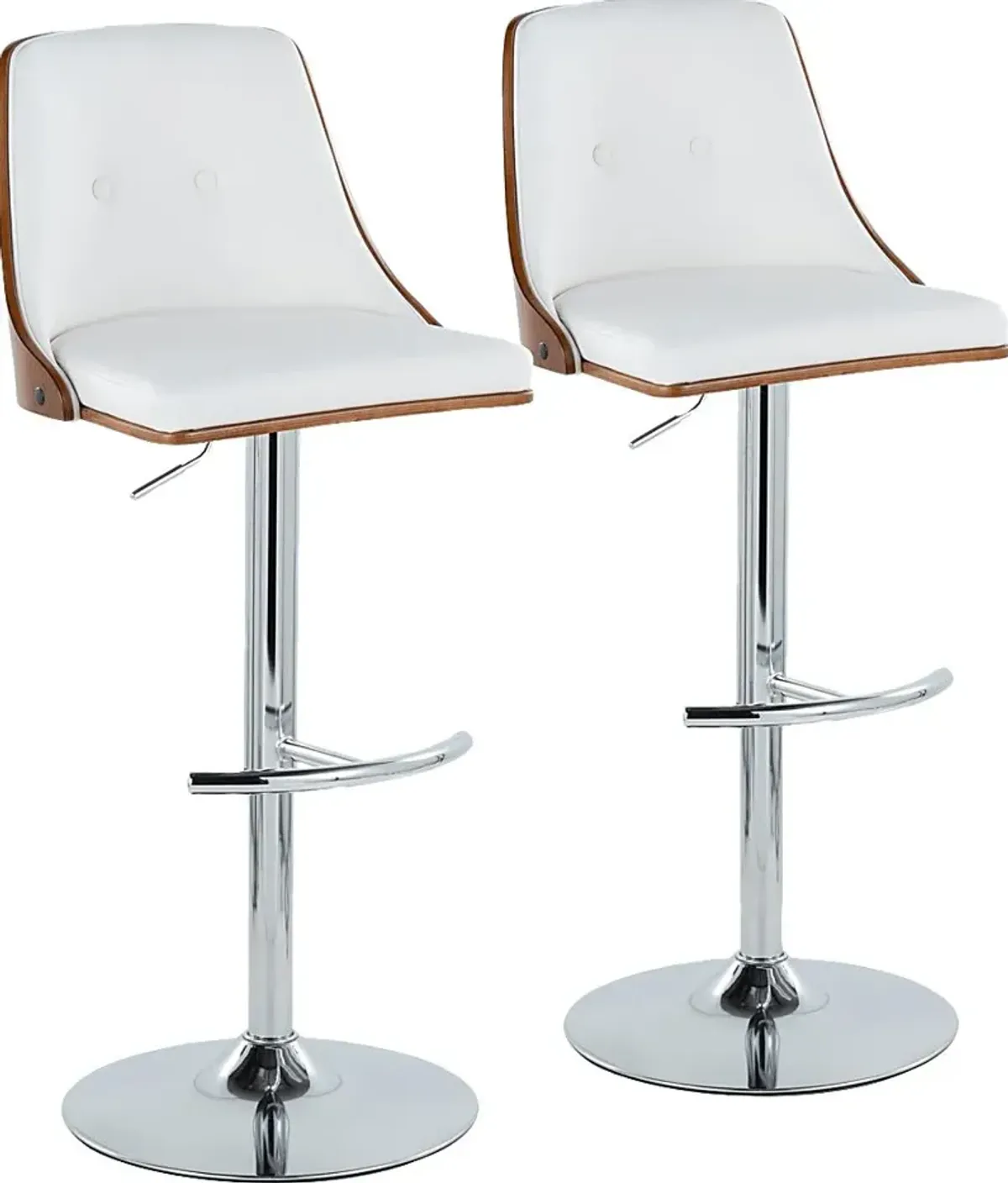 Wyndtop III White Adjustable Barstool, Set of 2