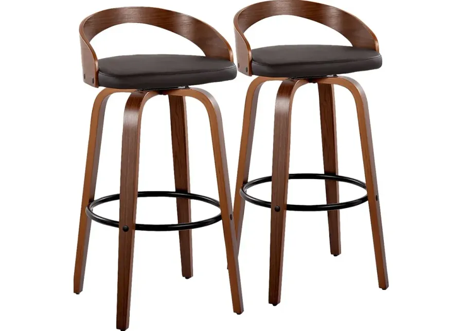 Zykan IV Brown Barstool, Set of 2