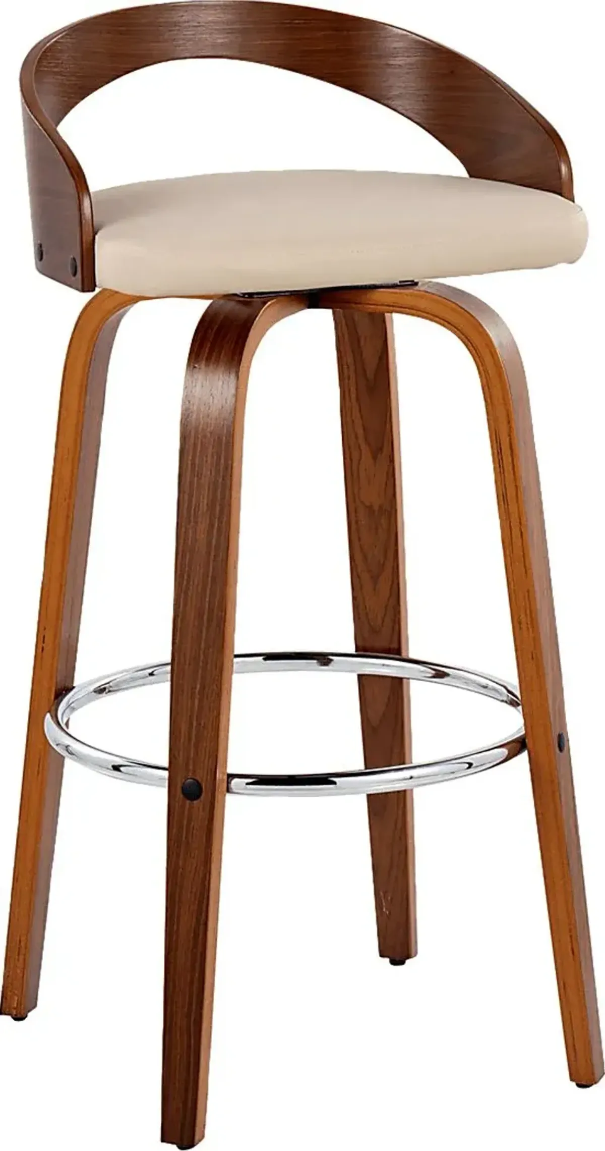 Zykan V Brown Swivel Barstool, Set of 2