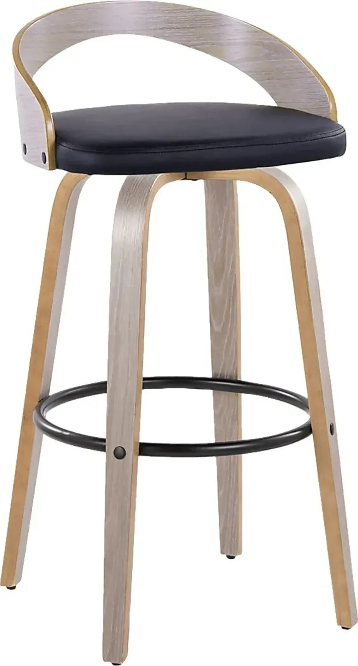 Zykan I Black Swivel Barstool, Set of 2