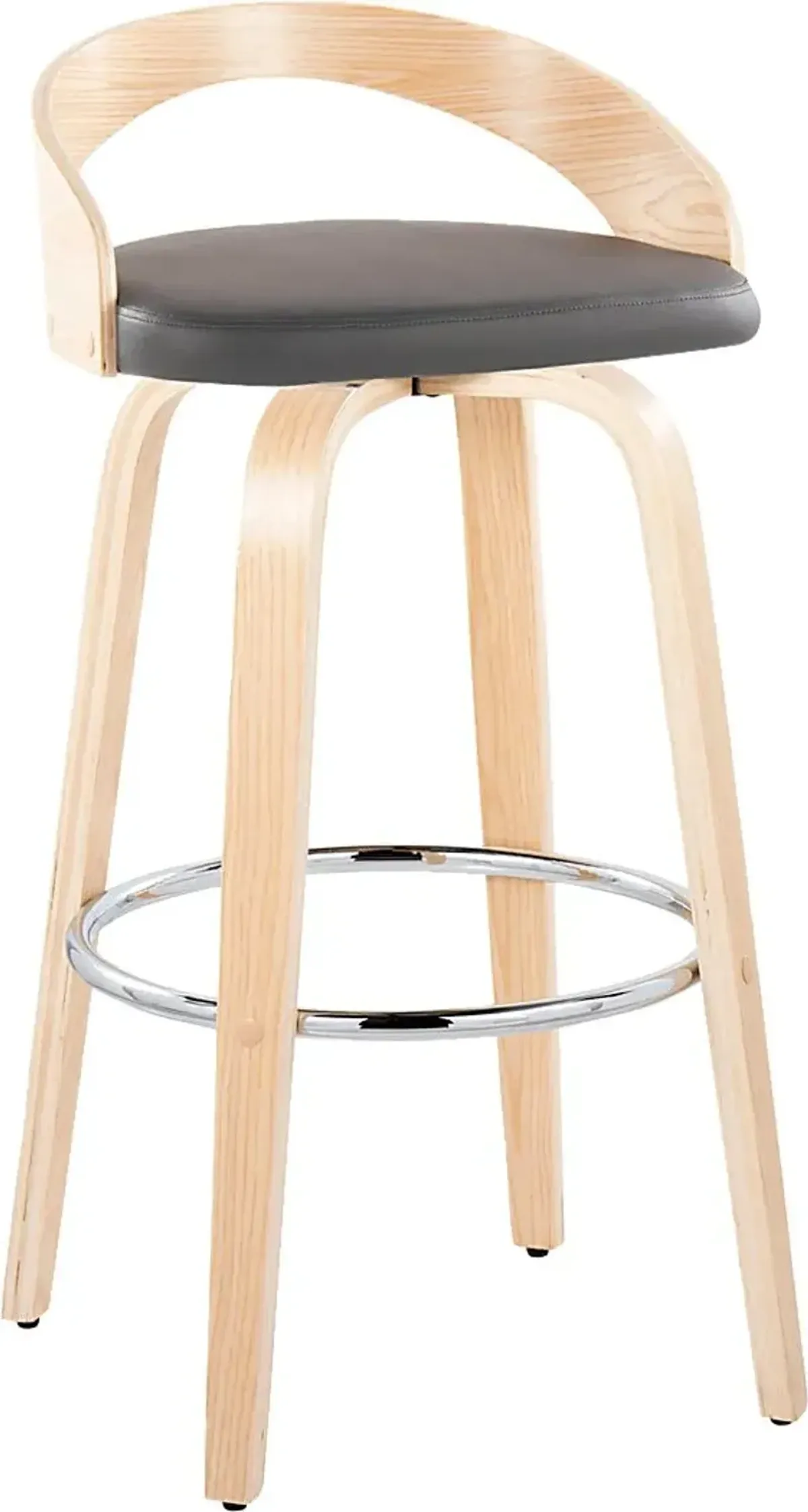 Zykan X Gray Swivel Barstool, Set of 2