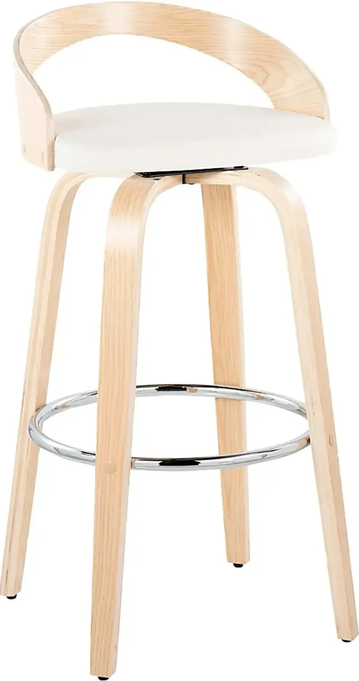 Zykan X White Swivel Barstool, Set of 2