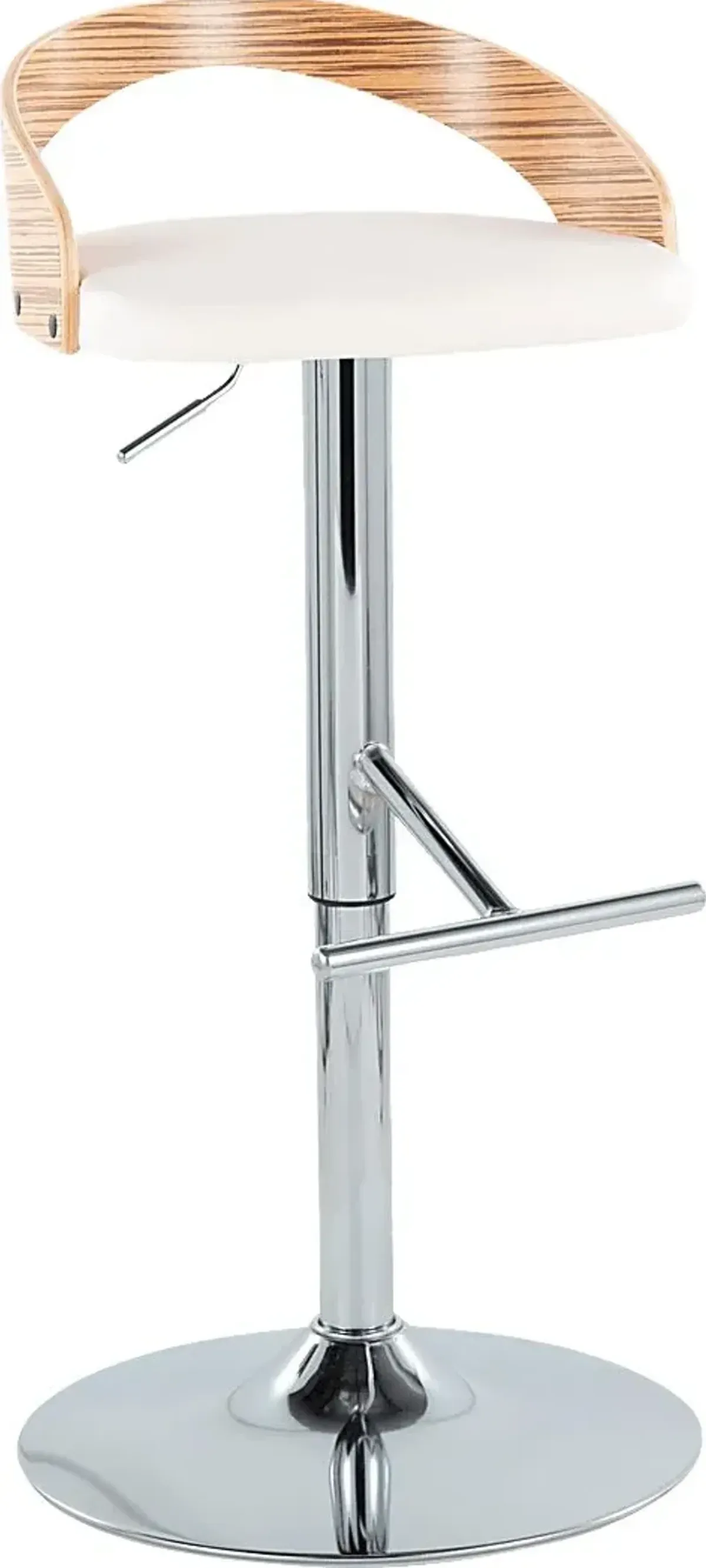 Wrayhall I White Adjustable Swivel Barstool, Set of 2