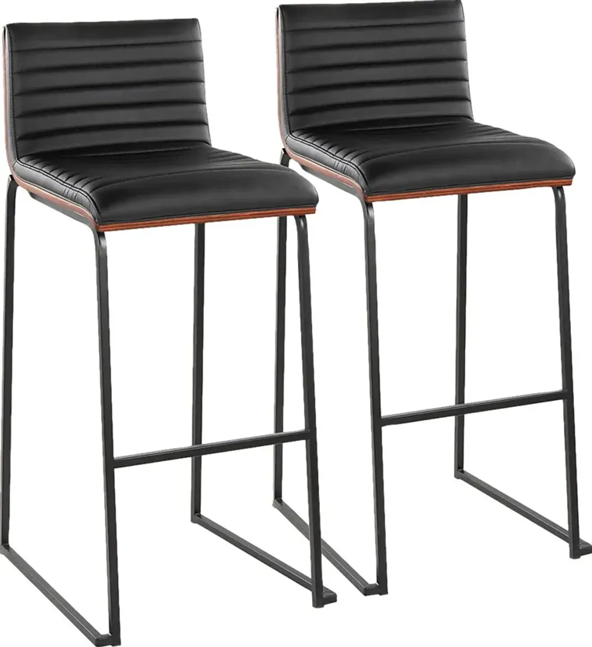 Tatesbrook V Black Barstool, Set of 2