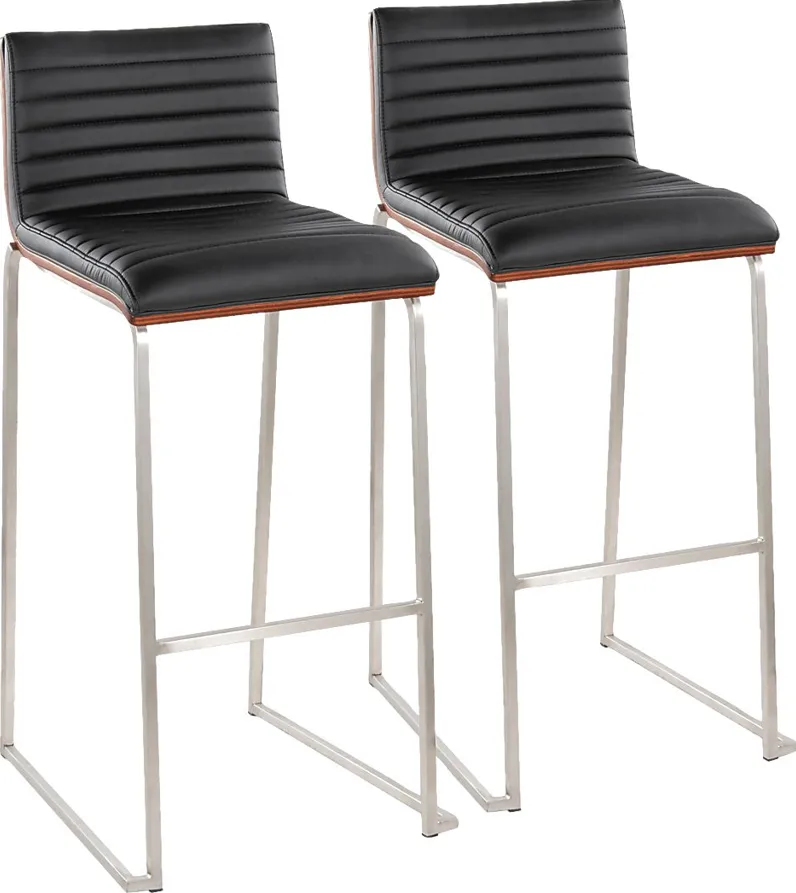 Tatesbrook IV Black Barstool, Set of 2