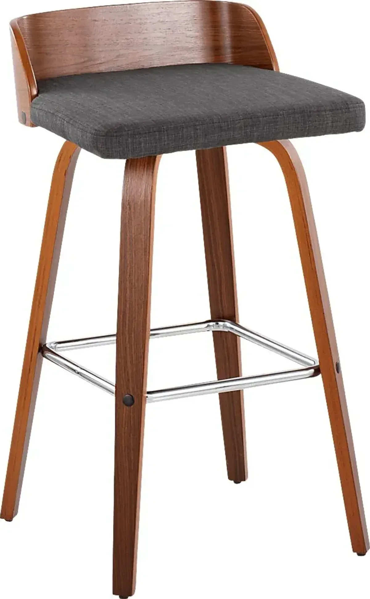 Wetherburn II Charcoal Swivel Barstool, Set of 2
