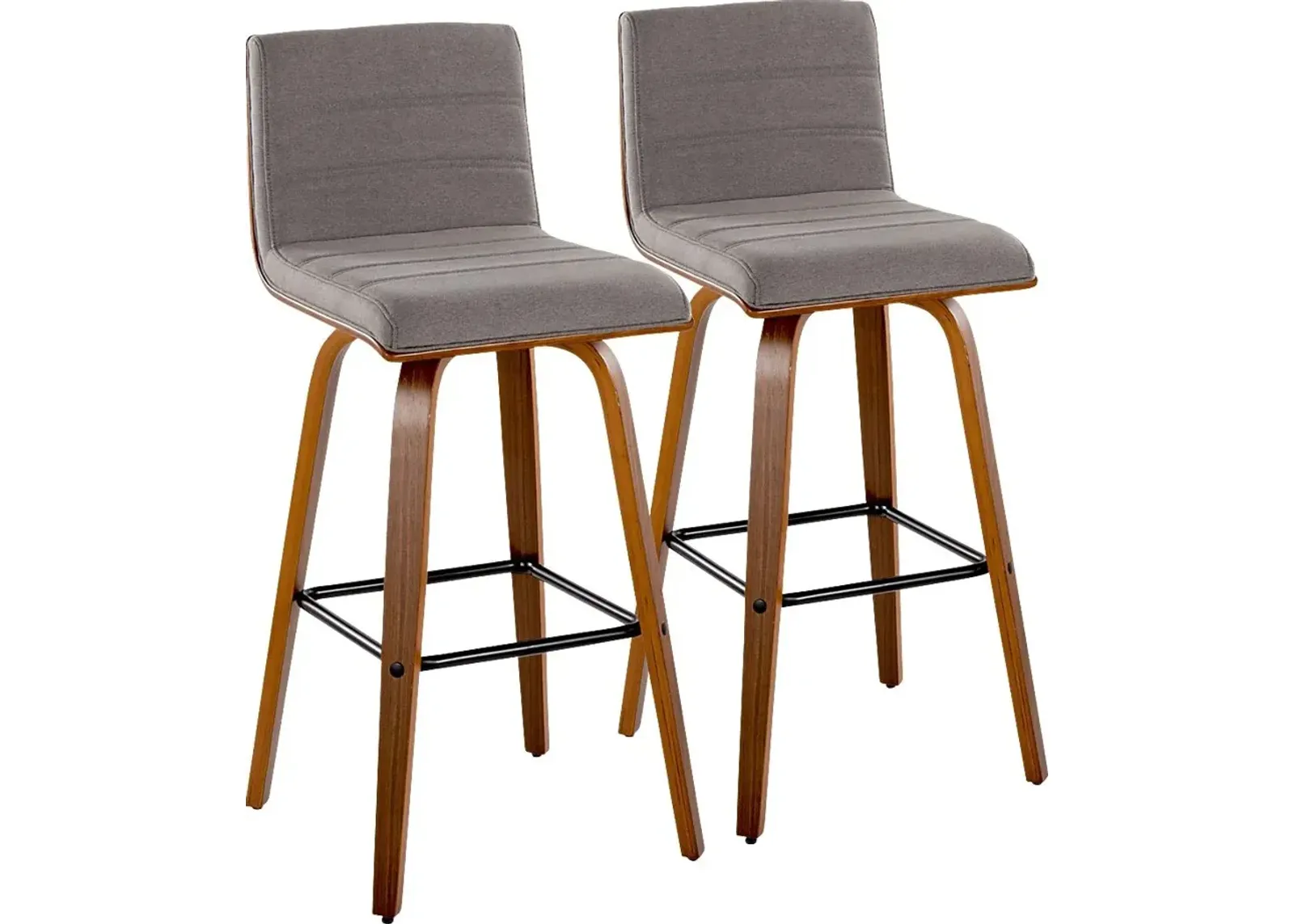 Sturfield III Gray Swivel Barstool, Set of 2