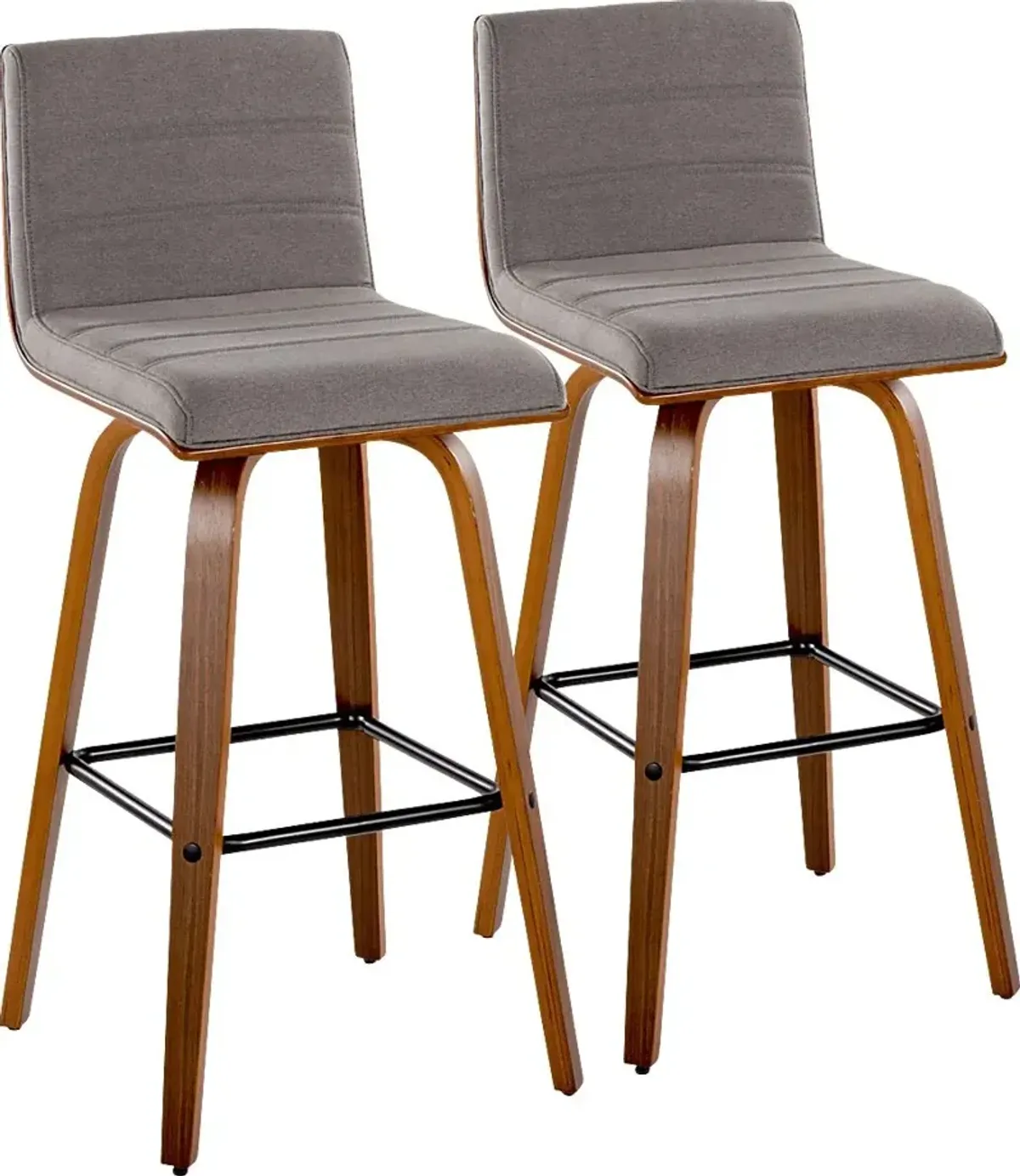 Sturfield III Gray Swivel Barstool, Set of 2