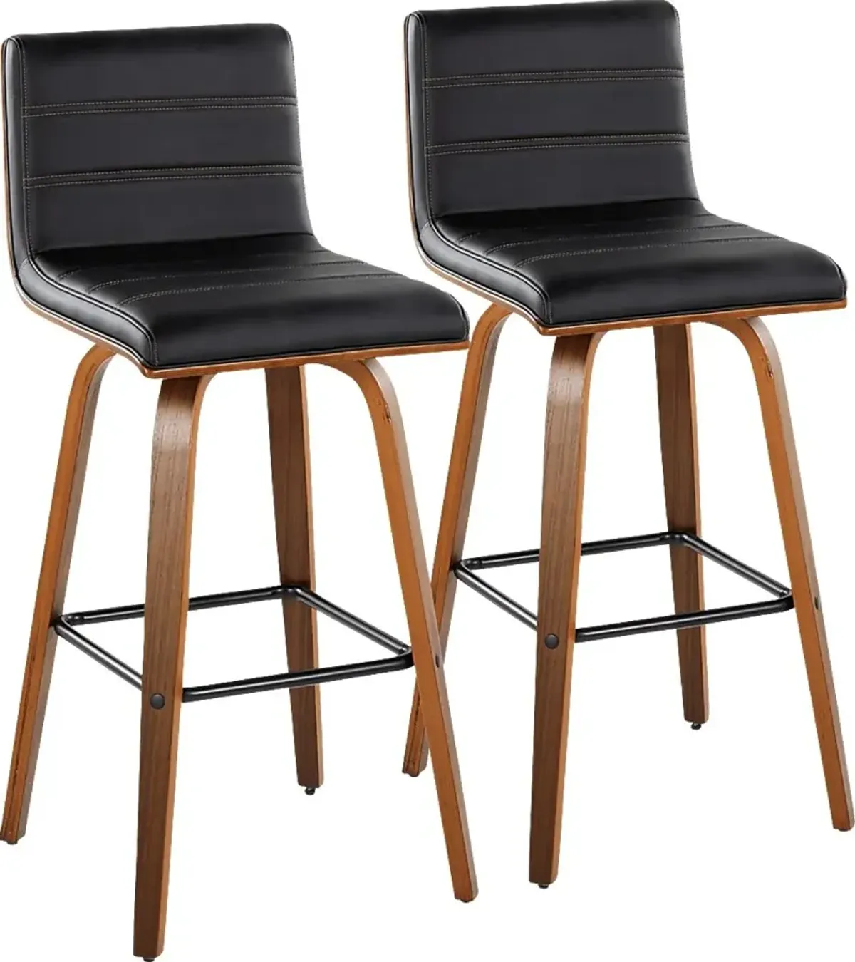 Sturfield II Black Swivel Barstool, Set of 2