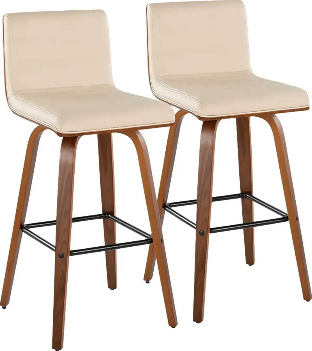 Sturfield II Cream Swivel Barstool, Set of 2