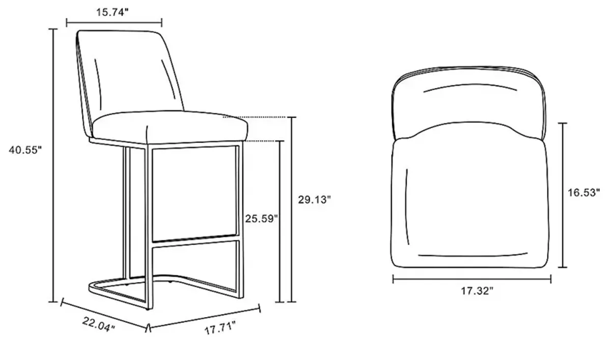 Foxiana White Barstool