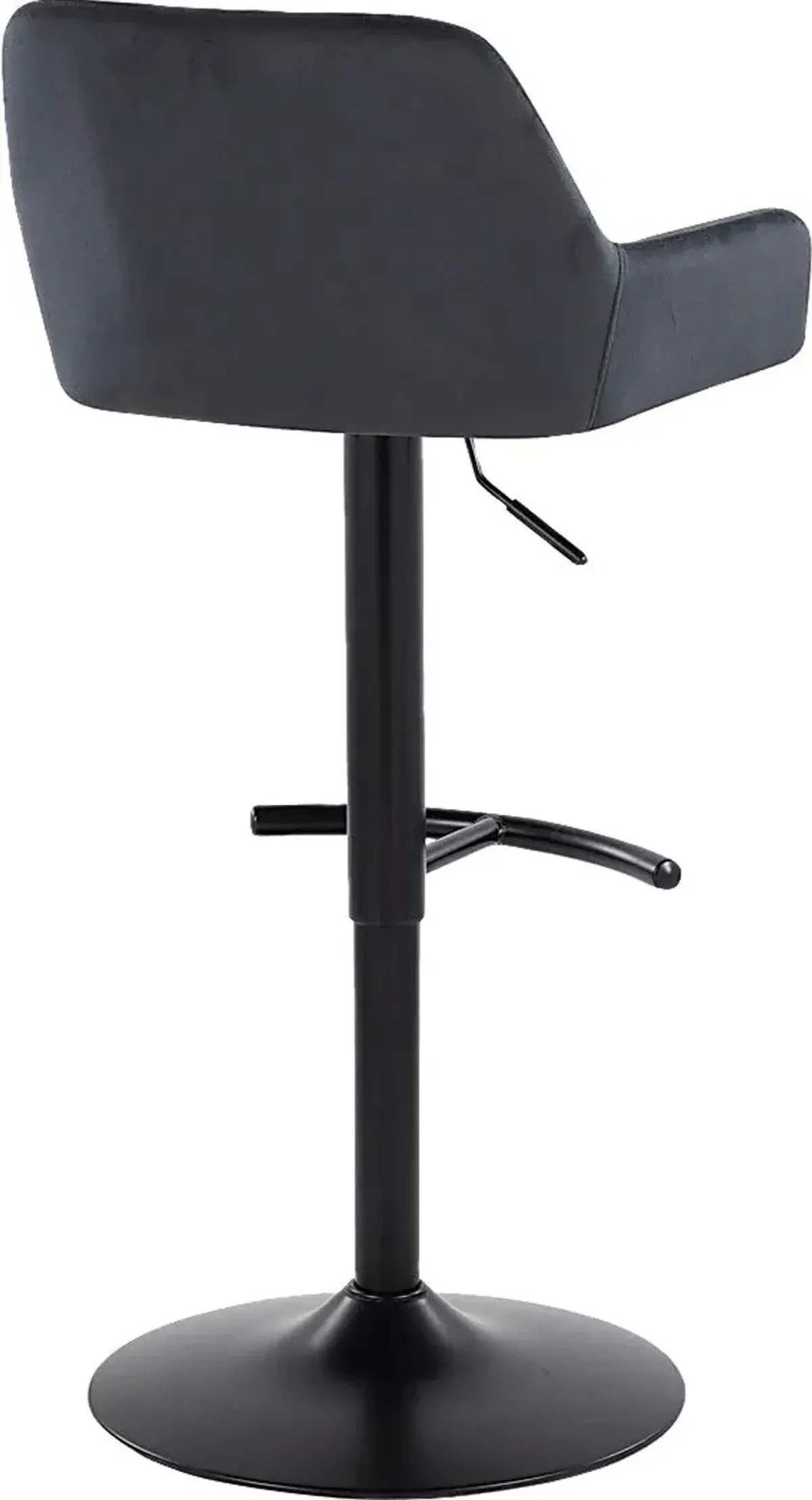 Rimcrest V Black Adjustable Swivel Barstool, Set of 2