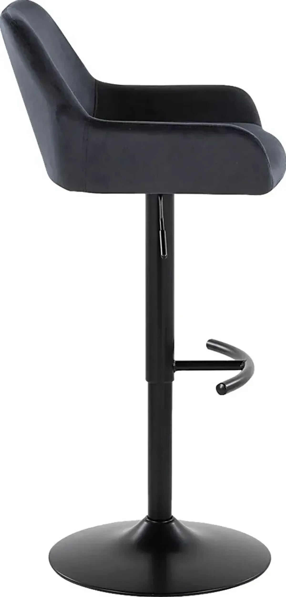 Rimcrest V Black Adjustable Swivel Barstool, Set of 2