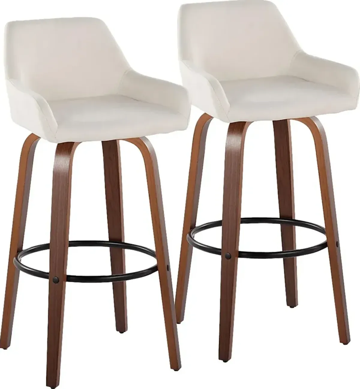 Rimcrest VI Cream Swivel Barstool, Set of 2