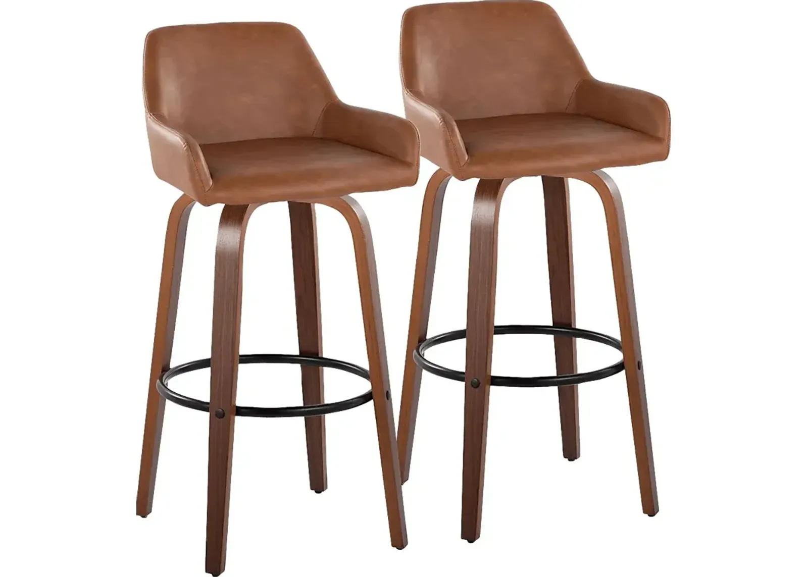 Rimcrest VI Camel Swivel Barstool, Set of 2