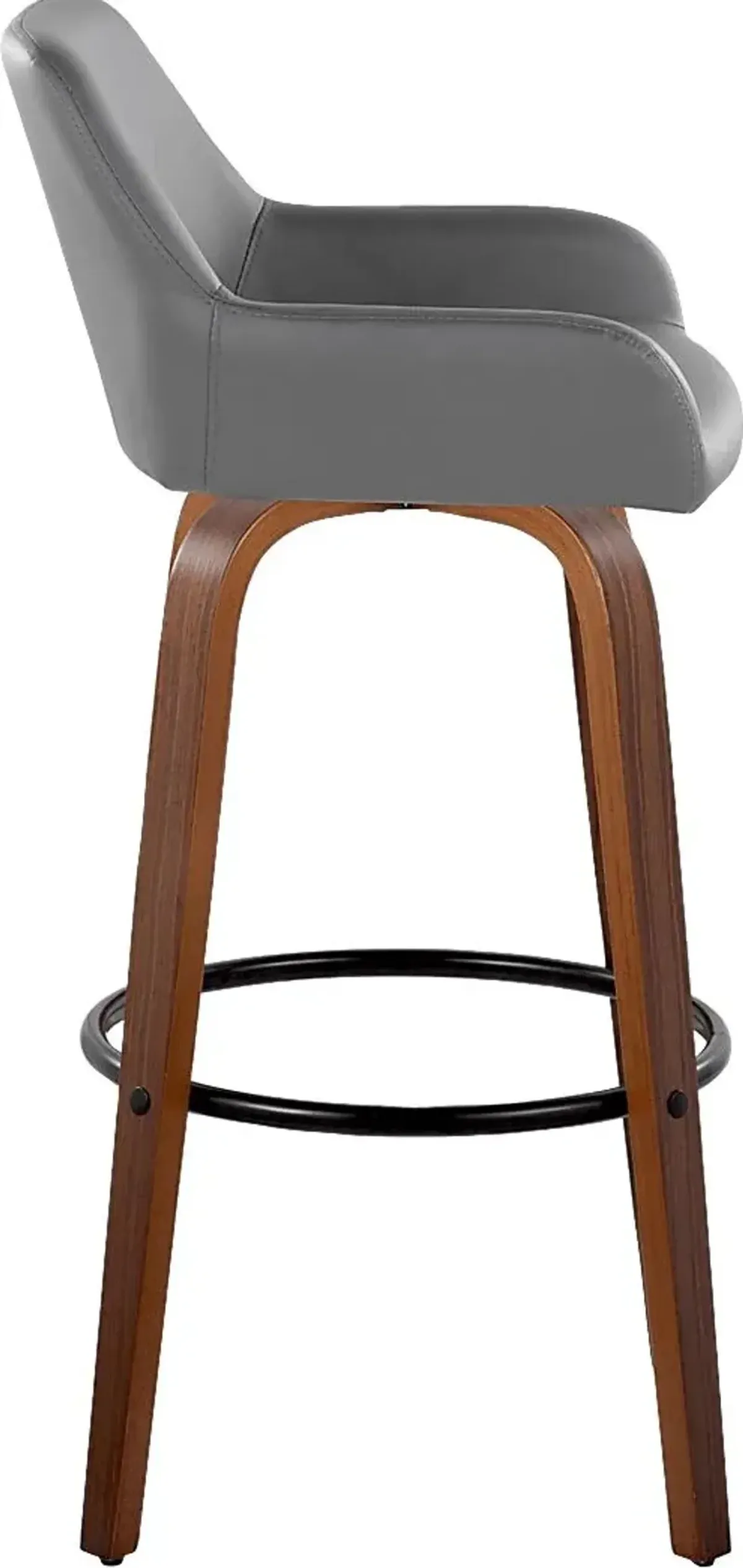 Rimcrest VI Gray Swivel Barstool, Set of 2