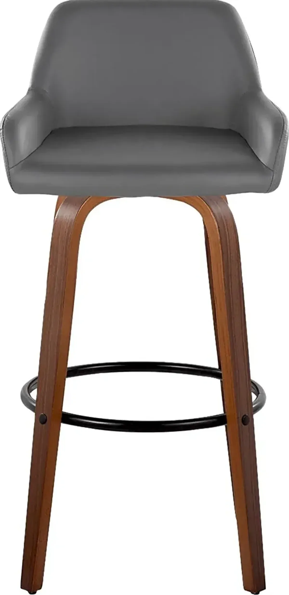 Rimcrest VI Gray Swivel Barstool, Set of 2