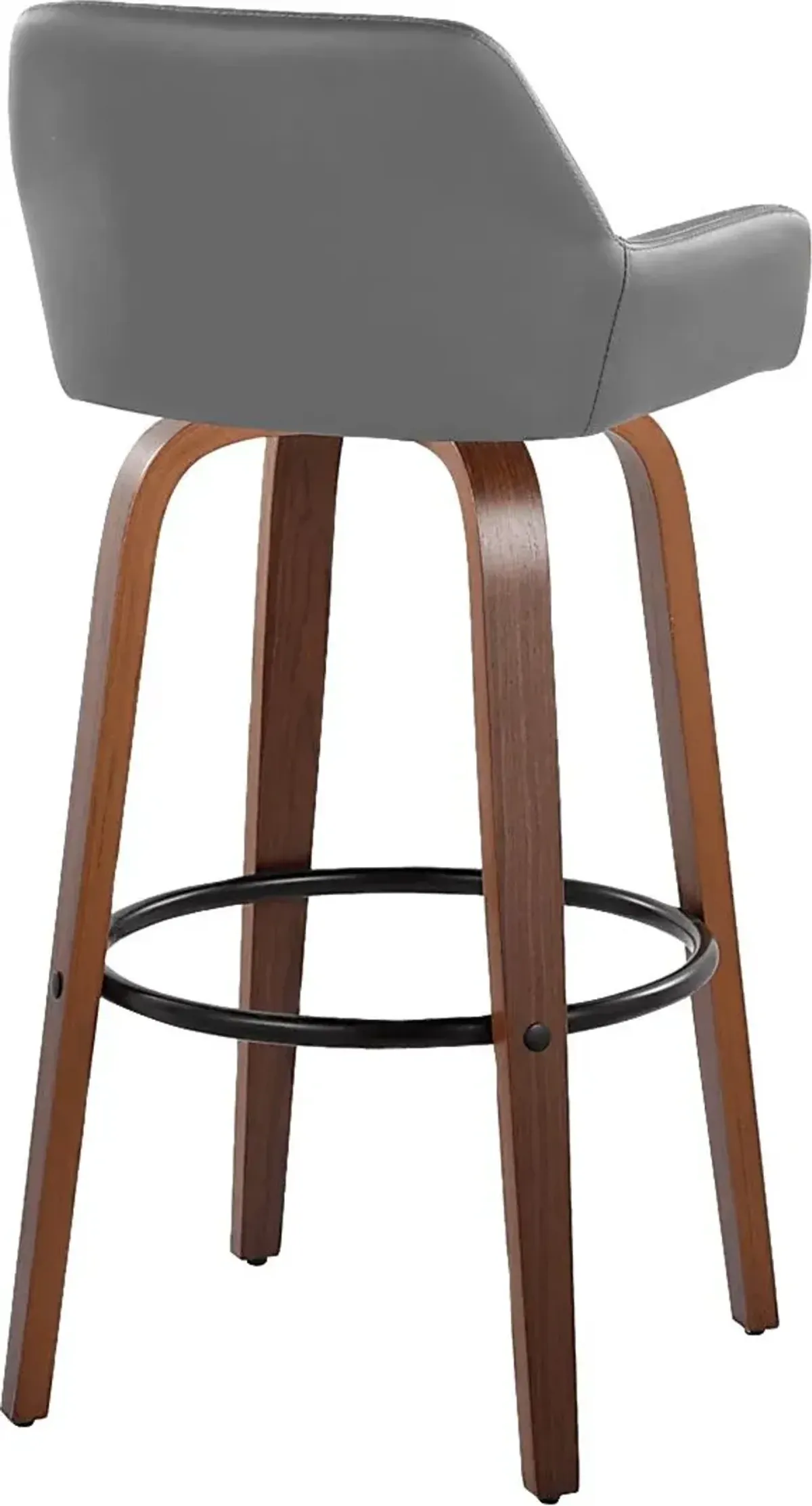 Rimcrest VI Gray Swivel Barstool, Set of 2