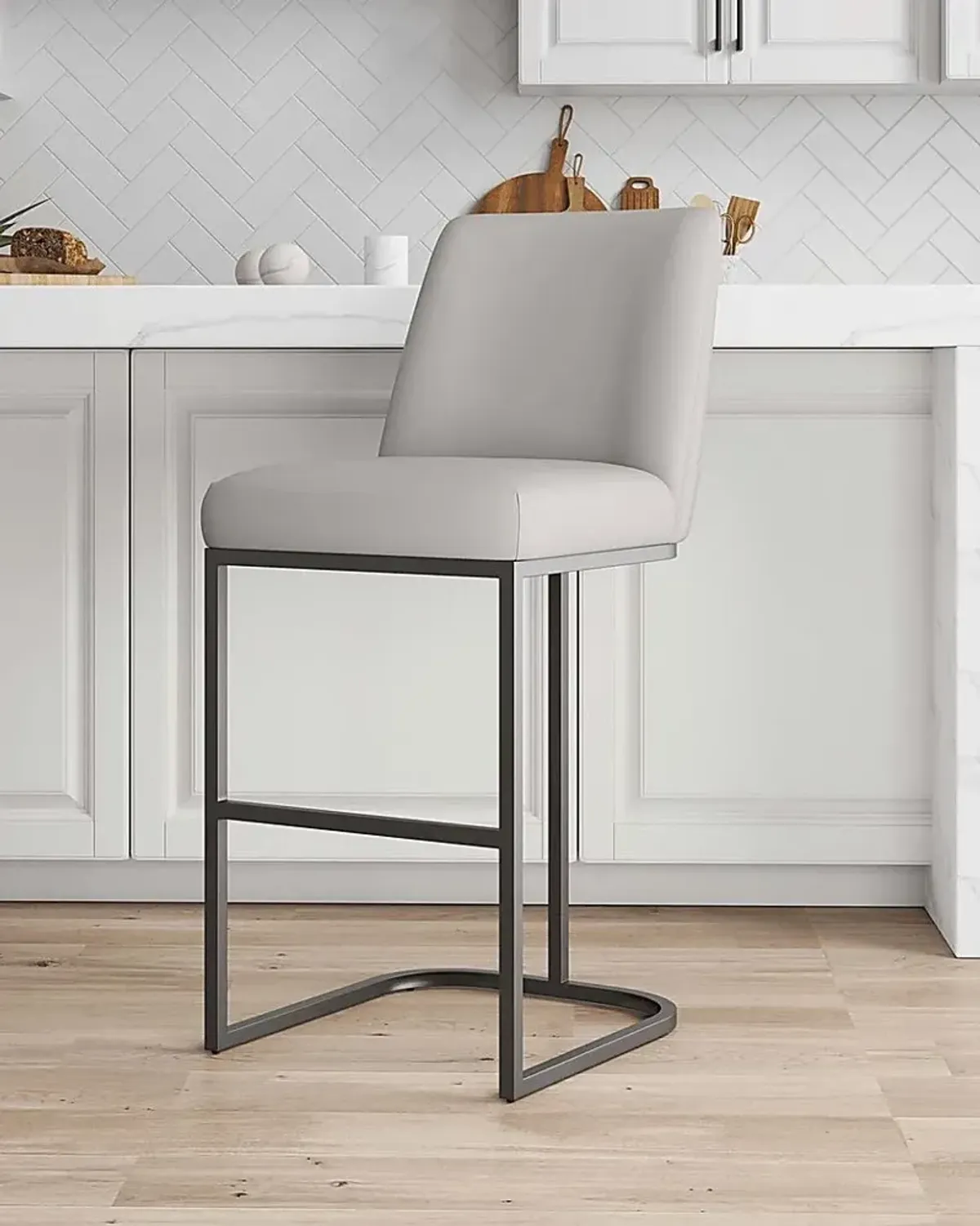 Foxiana Light Gray Barstool