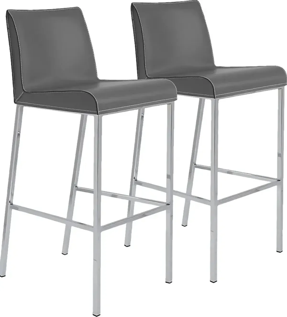 Embdy Gray Barstool, Set of 2