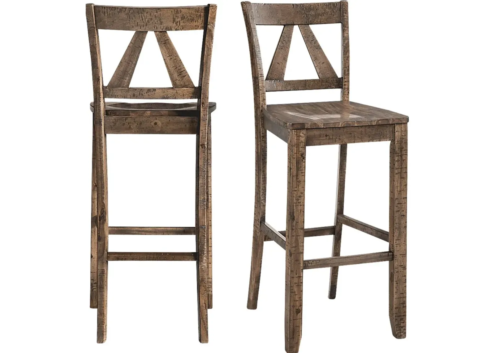 Pixystem Walnut Barstool, Set of 2