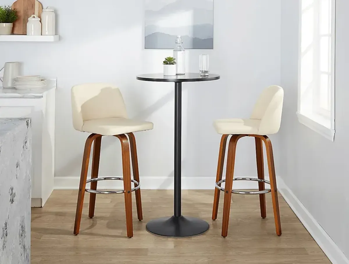 Wymering X Cream Swivel Barstool, Set of 2