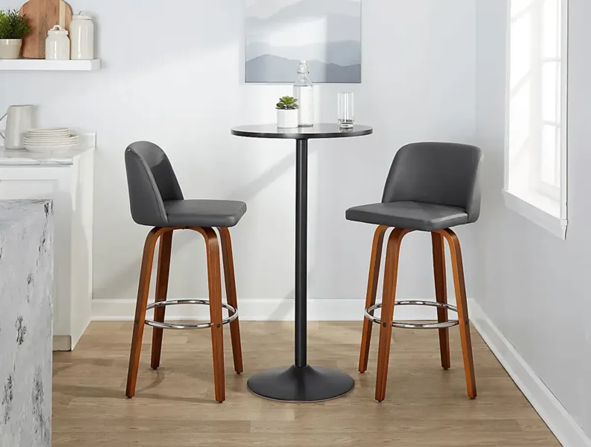 Wymering X Gray Swivel Barstool, Set of 2