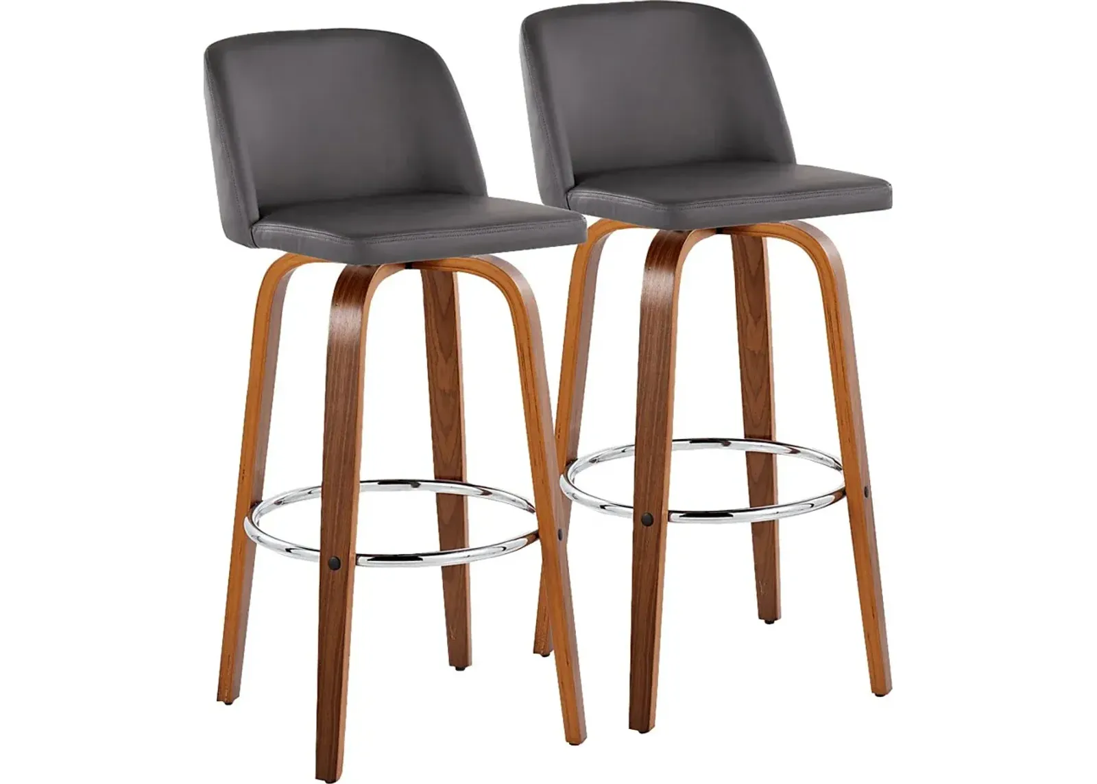 Wymering X Gray Swivel Barstool, Set of 2