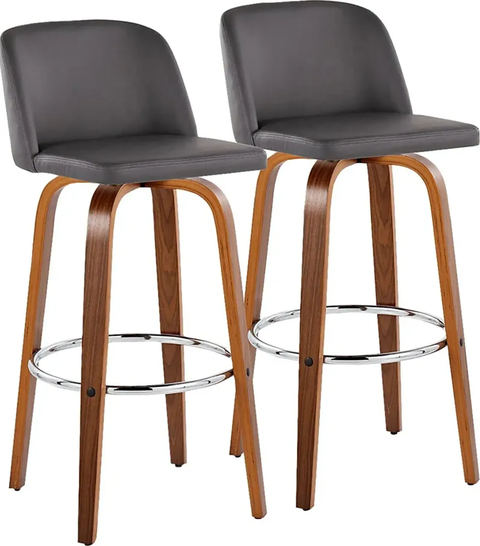 Wymering X Gray Swivel Barstool, Set of 2