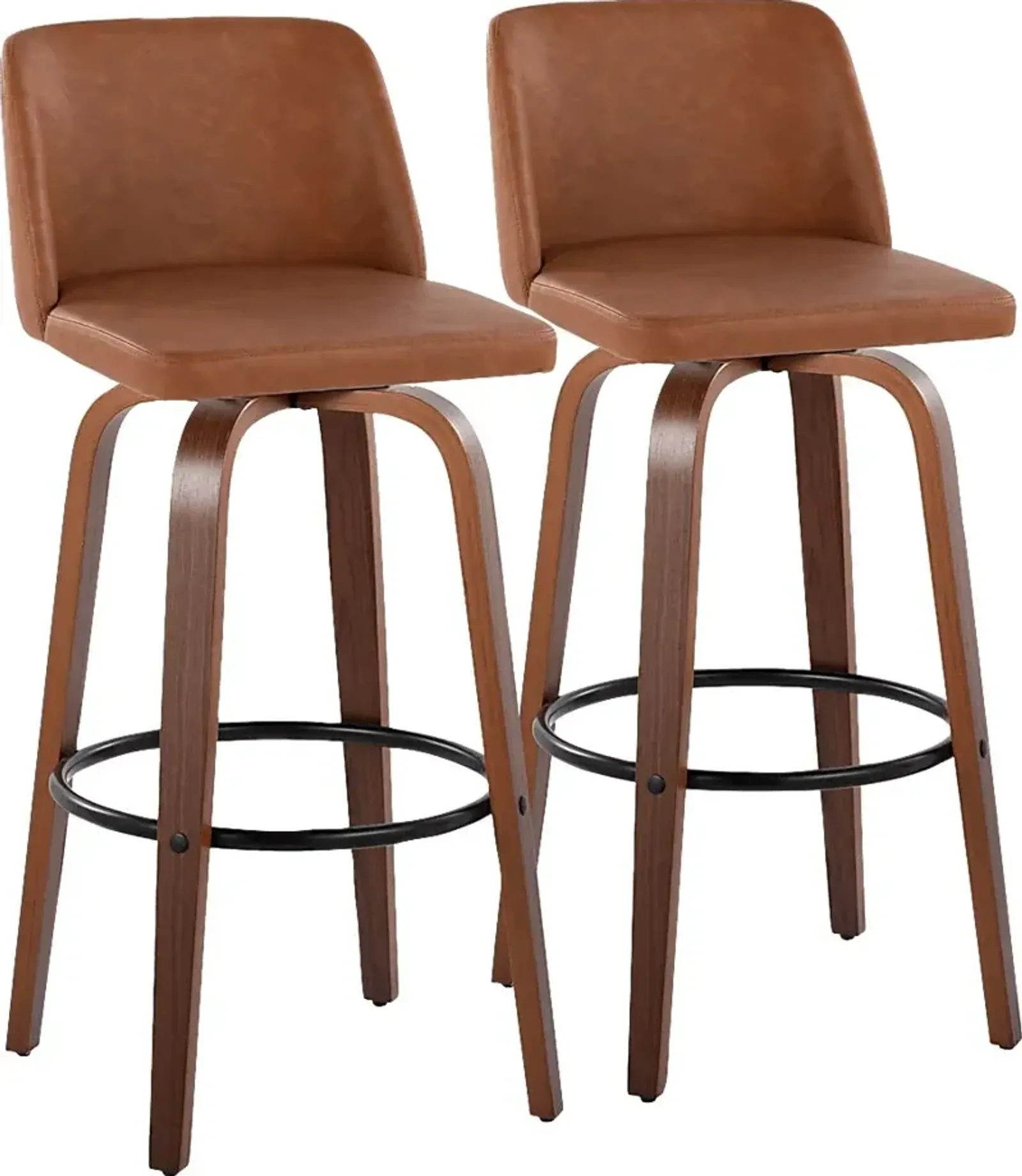 Wymering XI Camel Swivel Barstool, Set of 2