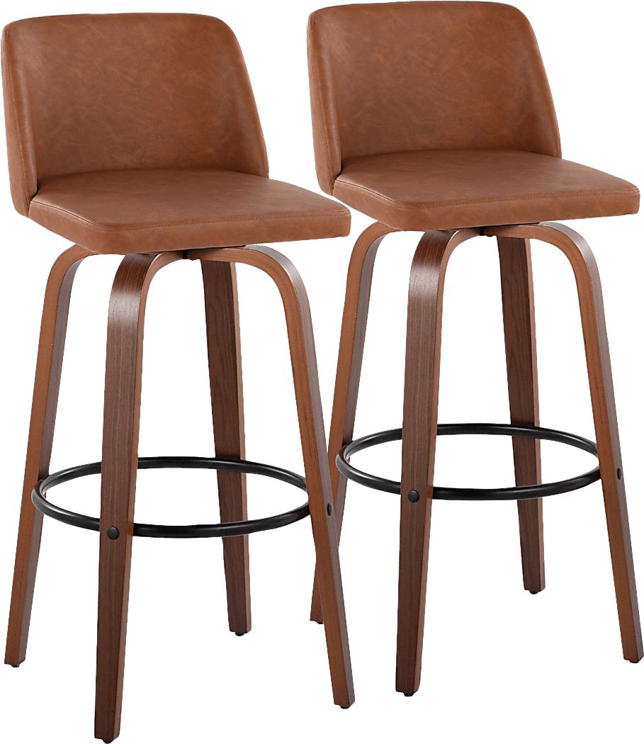 Wymering XI Camel Swivel Barstool, Set of 2