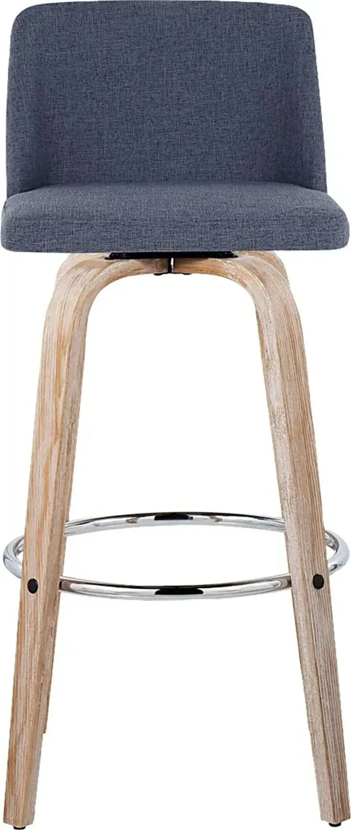 Wymering XII Blue Swivel Barstool, Set of 2