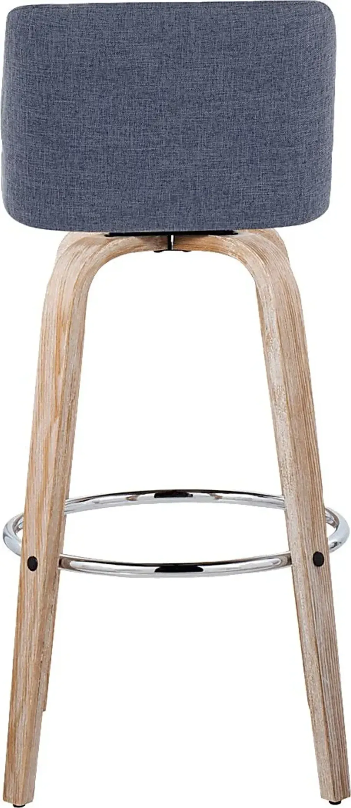 Wymering XII Blue Swivel Barstool, Set of 2