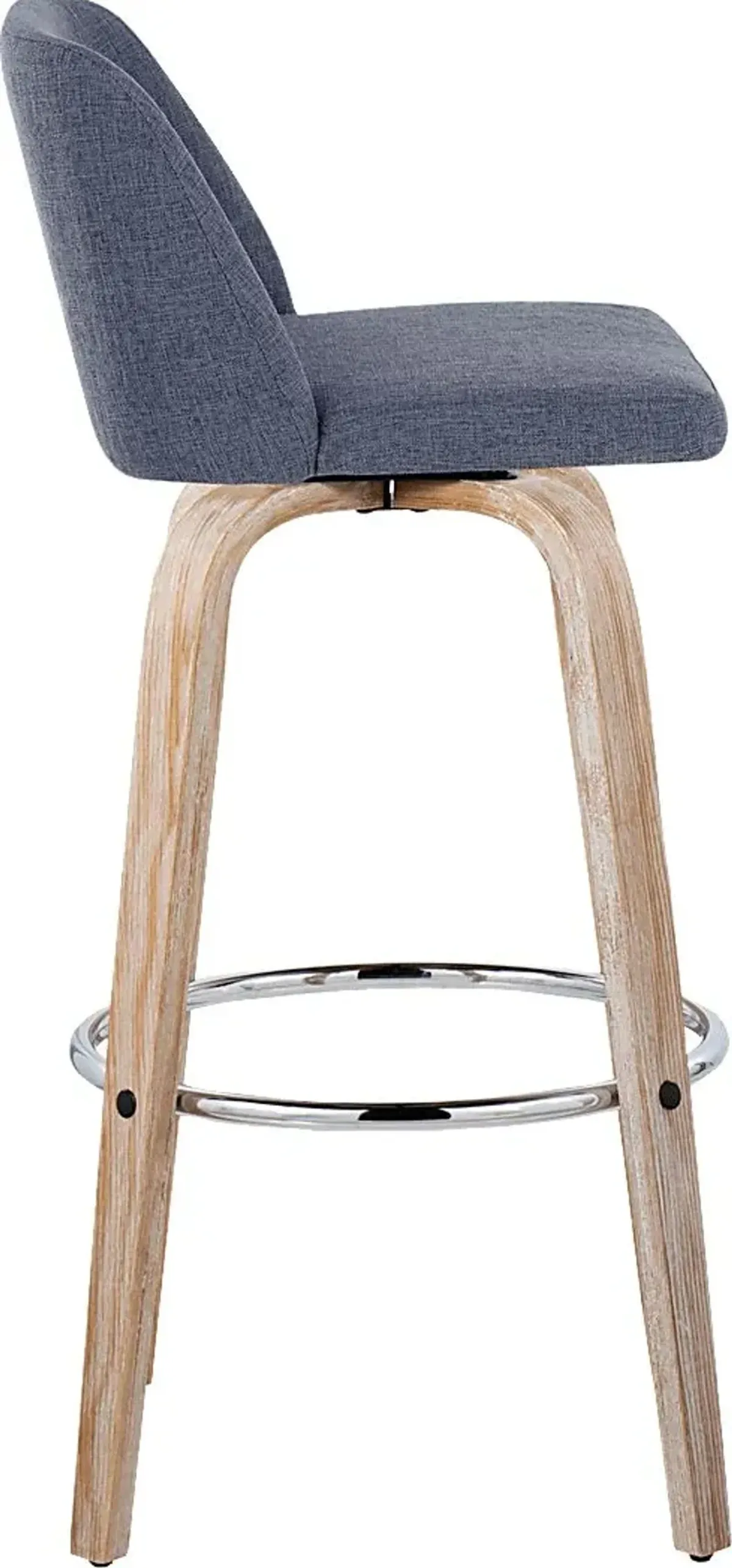 Wymering XII Blue Swivel Barstool, Set of 2