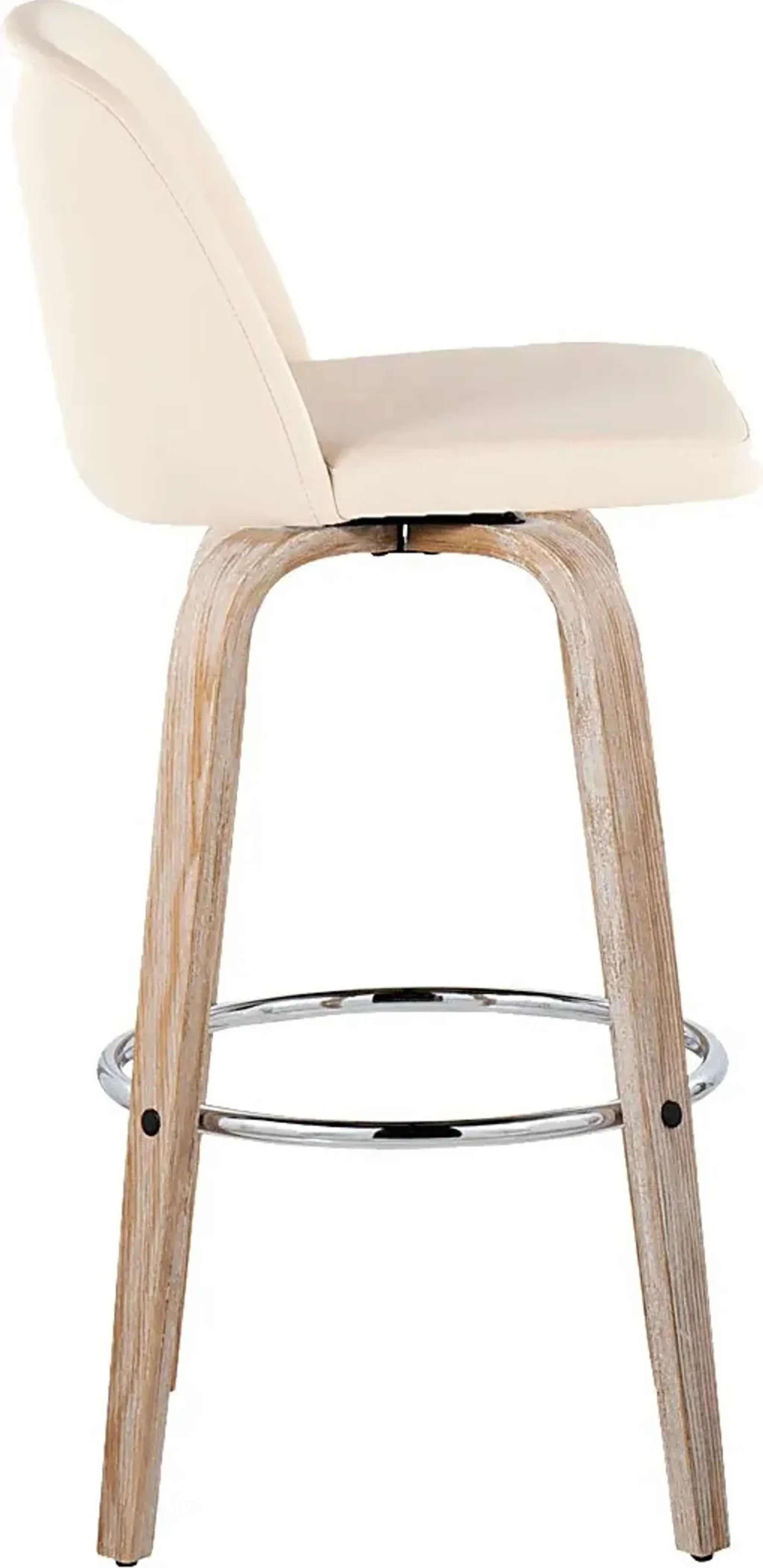 Wymering XIII Cream Swivel Barstool, Set of 2 | Furniture.com