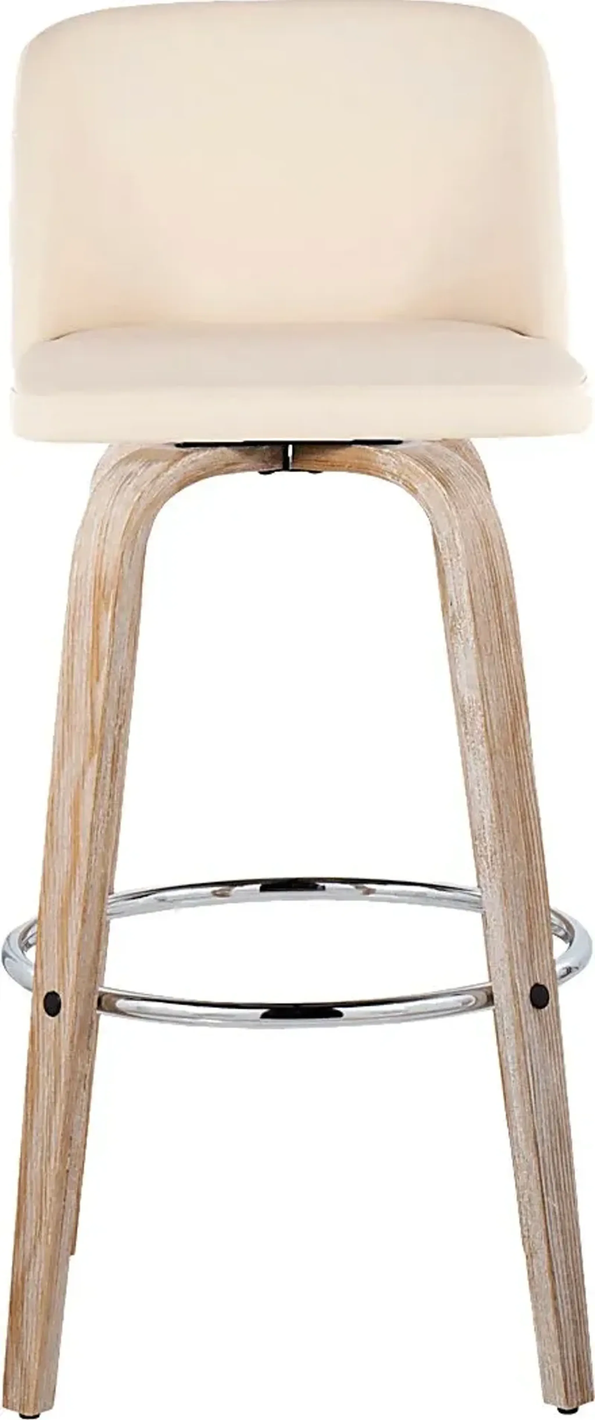 Wymering XIII Cream Swivel Barstool, Set of 2 | Furniture.com